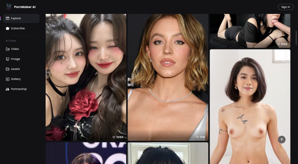 Pornmaker.ai interface screenshot